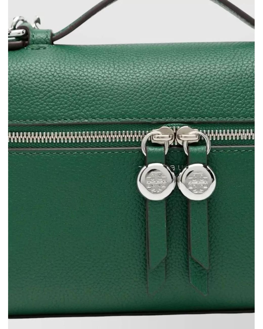 Tory Burch Green Romy Slim Leather Crossbody Bag