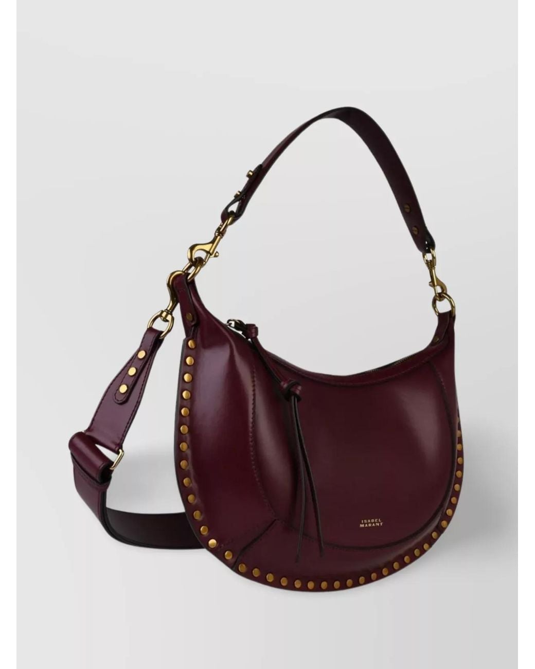 Isabel Marant Purple Naoko Leather Shoulder Bag