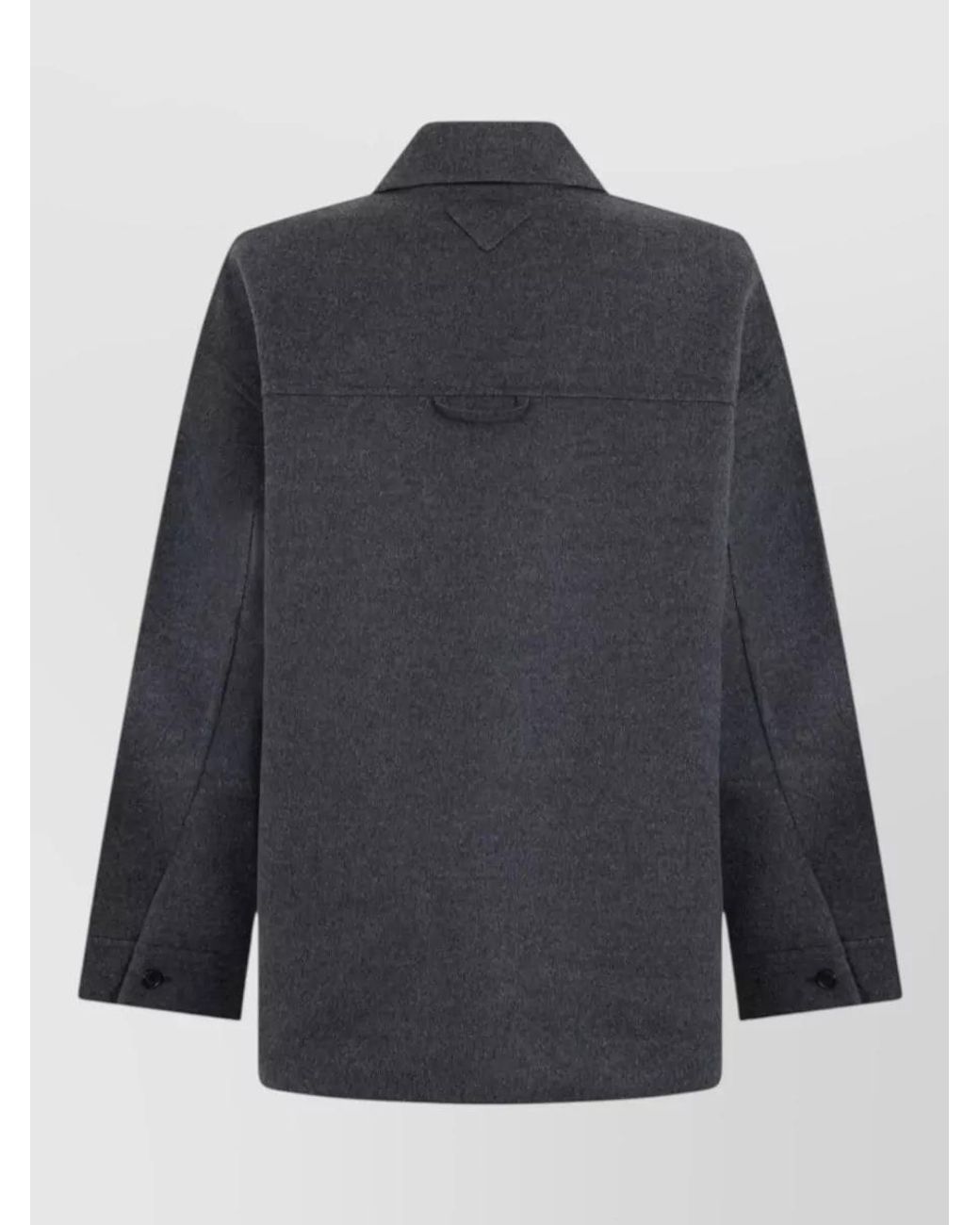 Prada Blue Cashmere Wool Felted Fitted Jacket