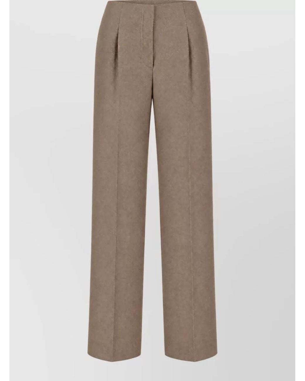 PT Torino Brown Wide-Leg Trousers