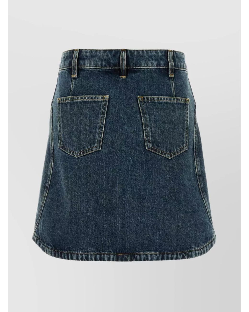 Givenchy Blue Denim High-Rise Mini Skirt