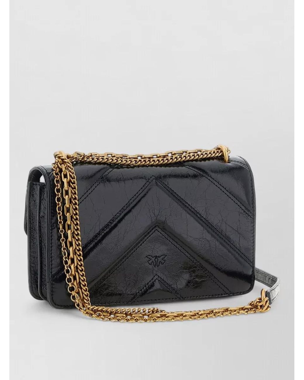Pinko Black Love Bag Calfskin Leather Shoulder Bag