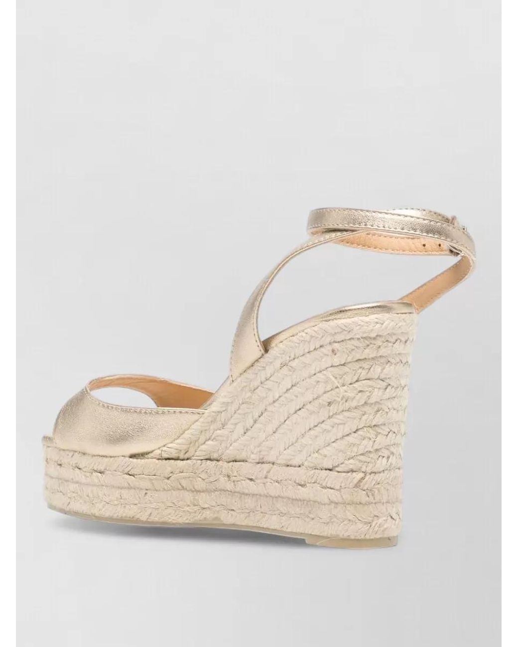 Castaner Natural Leather Wedge Espadrilles