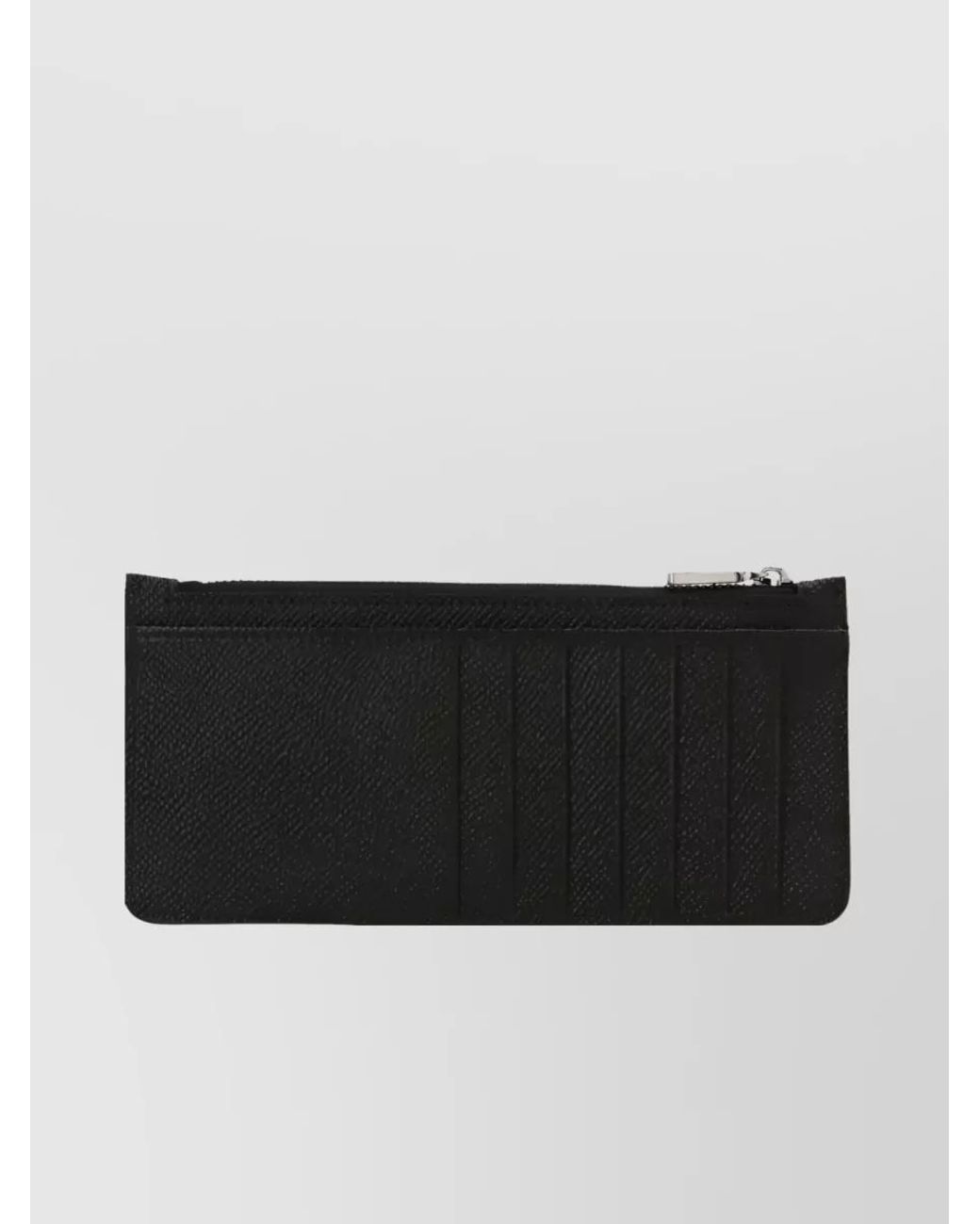 Dolce & Gabbana Black Calf Leather Card Holder for men