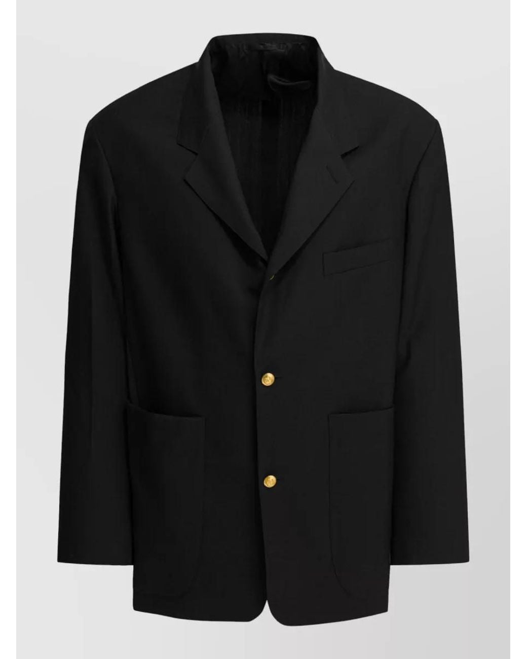 Beams Plus Black Wool Suit Jacket for men