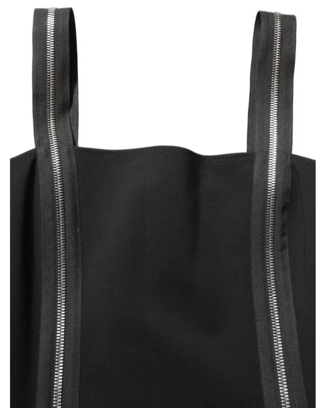 Dolce & Gabbana Black Sleeveless Zip-Front Midi Dress