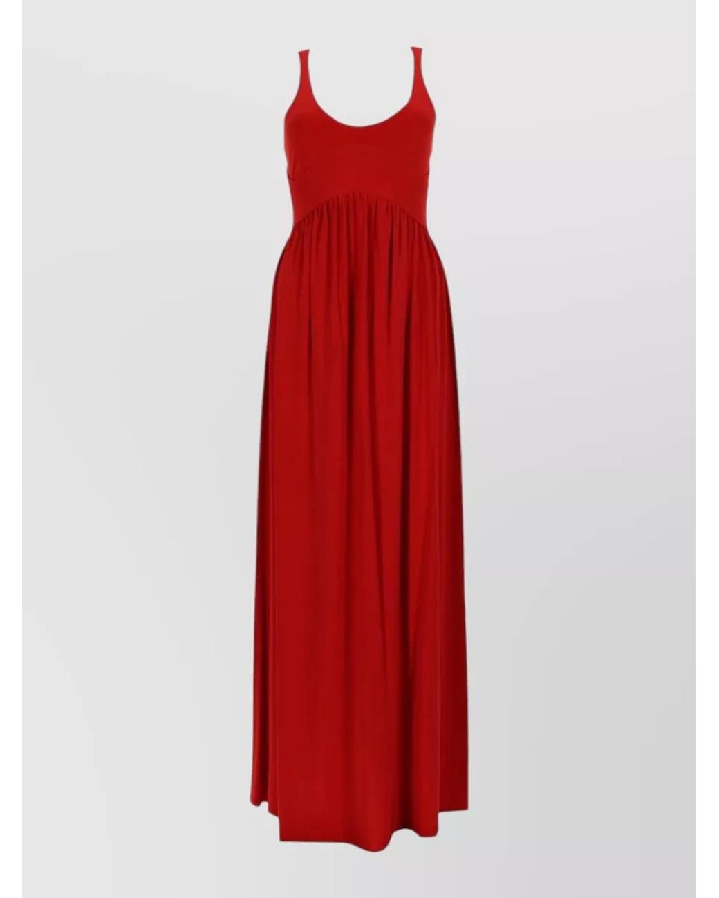 Sportmax Red Crepe Jersey Maxi Dress