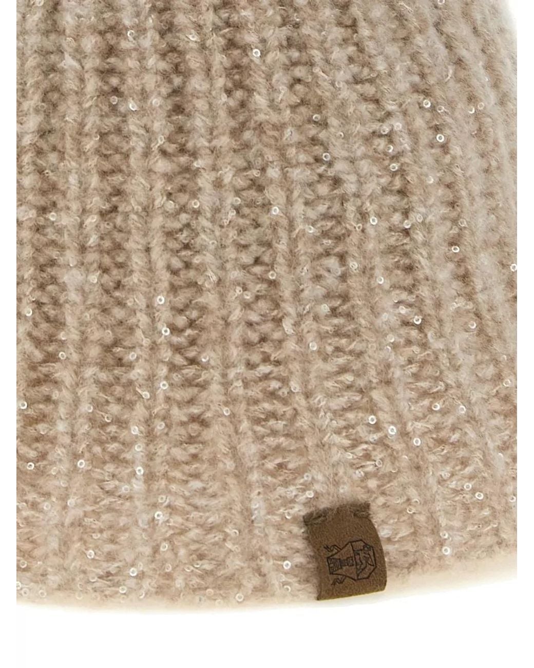 Brunello Cucinelli Natural Ribbed Cashmere Bucket Hat