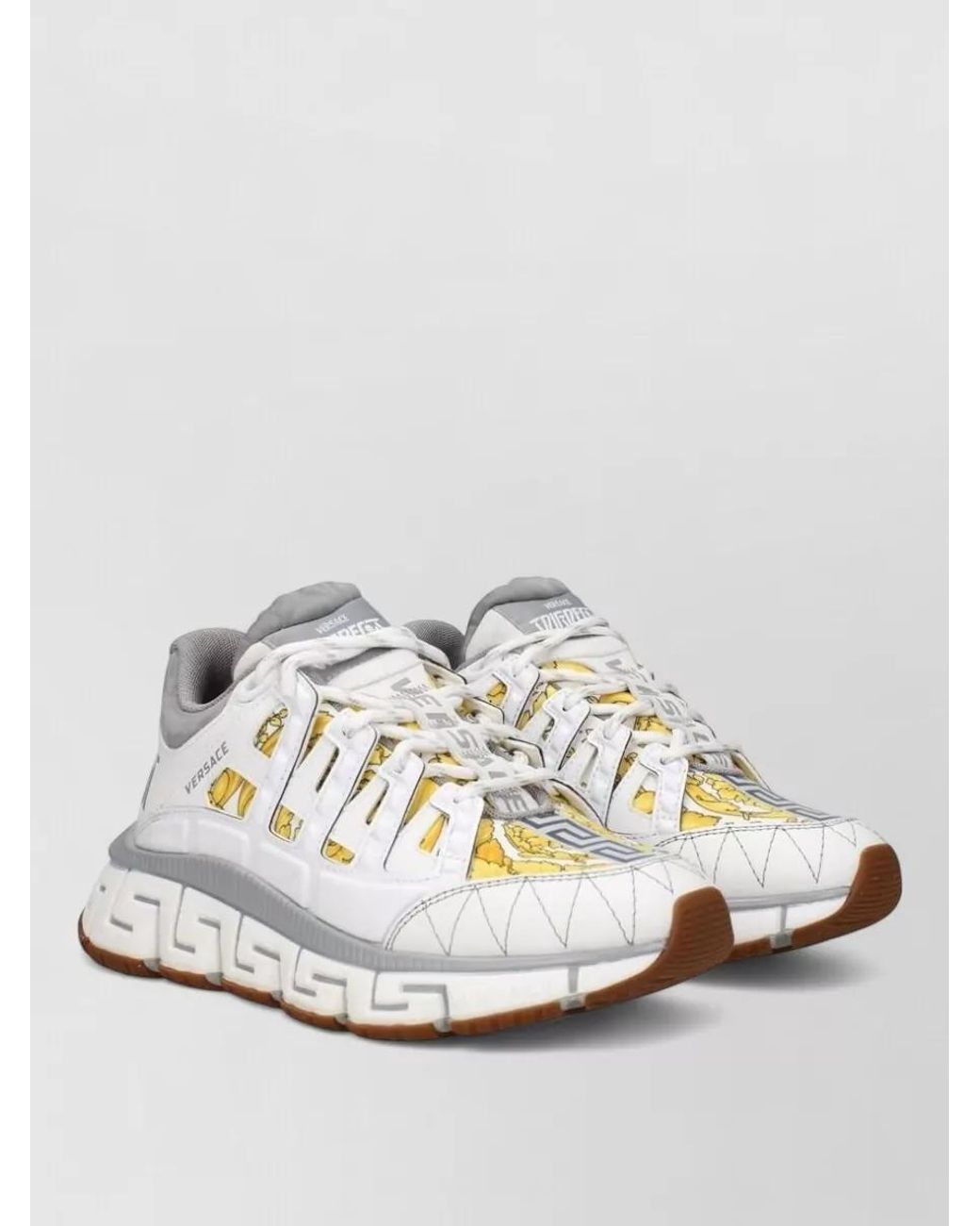 Versace Metallic Leather Low-Top Sneakers