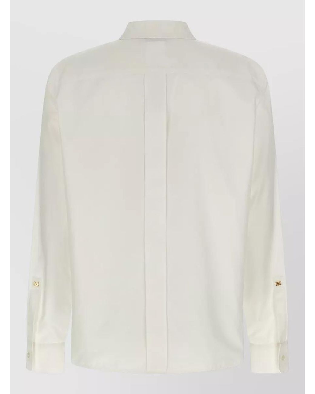Max Mara White Cotton Long-Sleeve Shirt