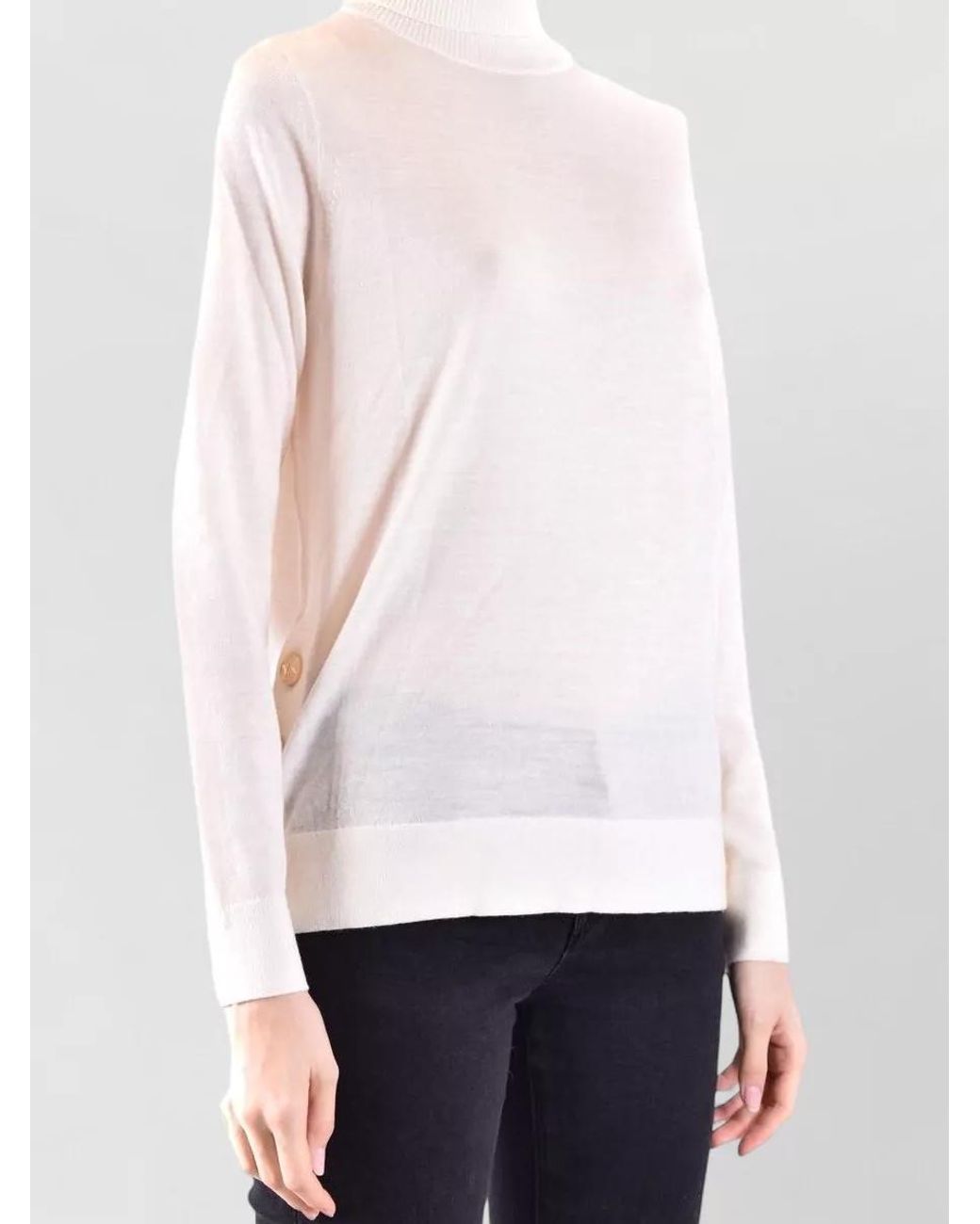 Michael Kors White Wool Sweatshirt