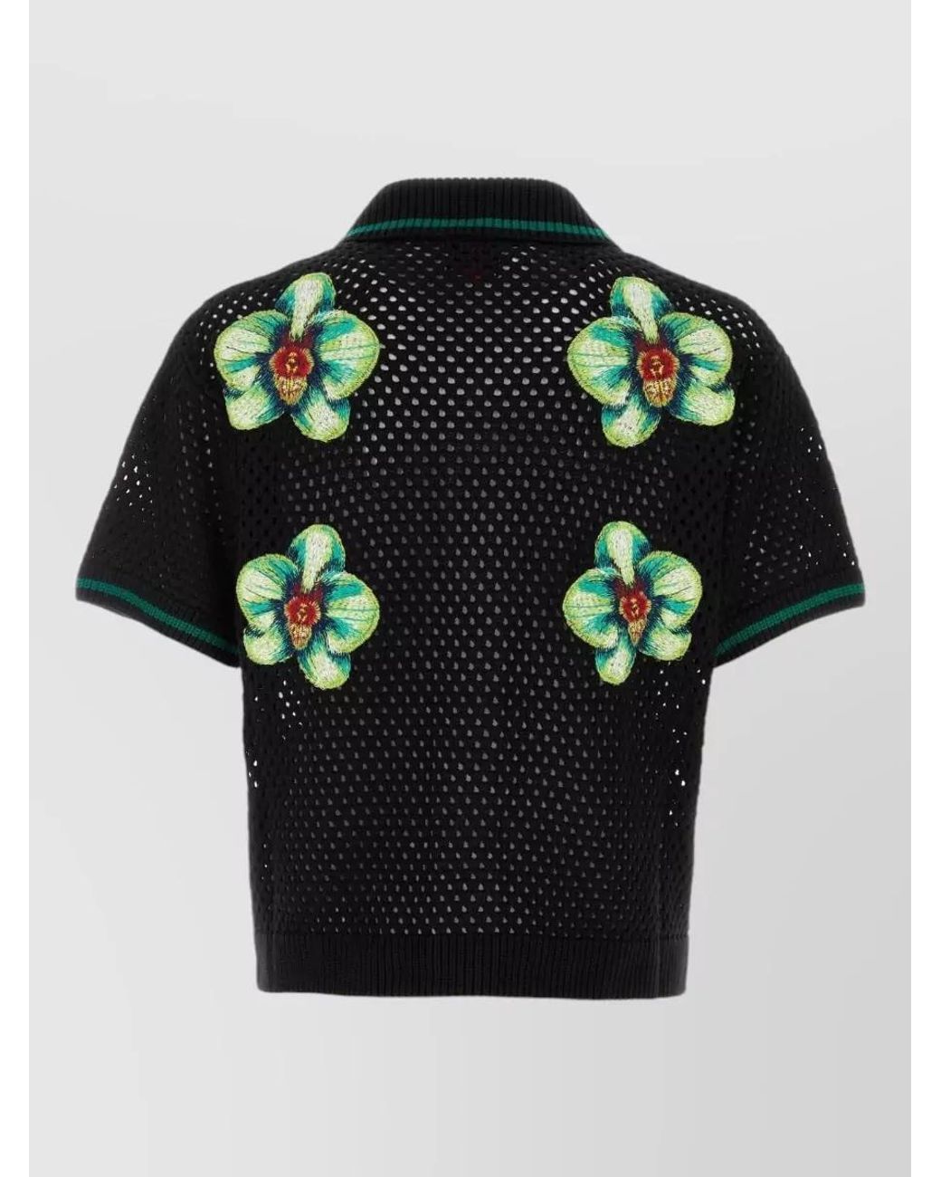 Casablanca Black Crochet Cardigan for men