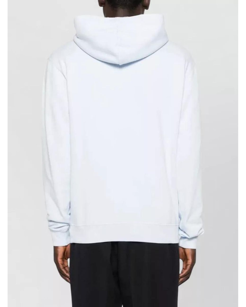 Jacquemus White Cotton Logo-Patch Hoodie for men