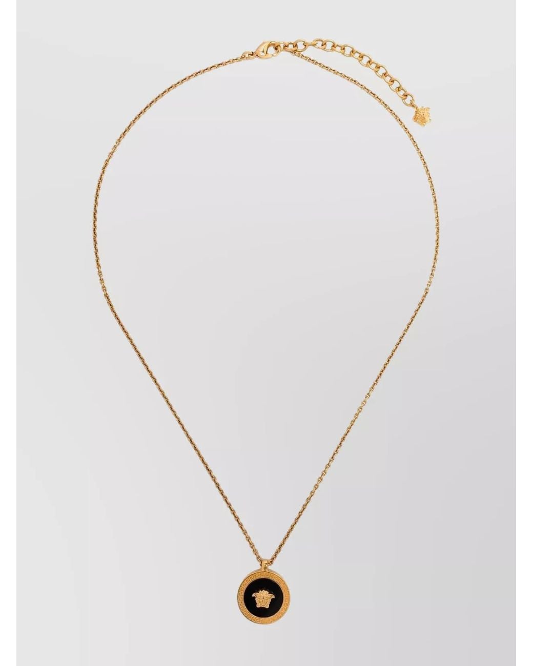 Versace White Medusa Pendant Necklace
