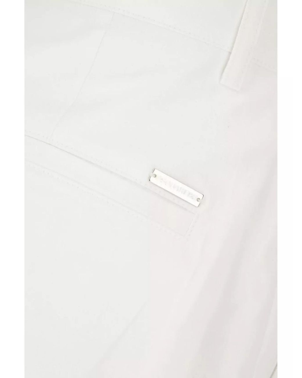 DSquared² White Wool Blend Pleated Knee-Length Bermuda Shorts