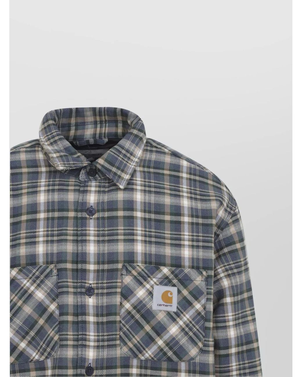 Carhartt Gray Checked Shirt Jacket for men