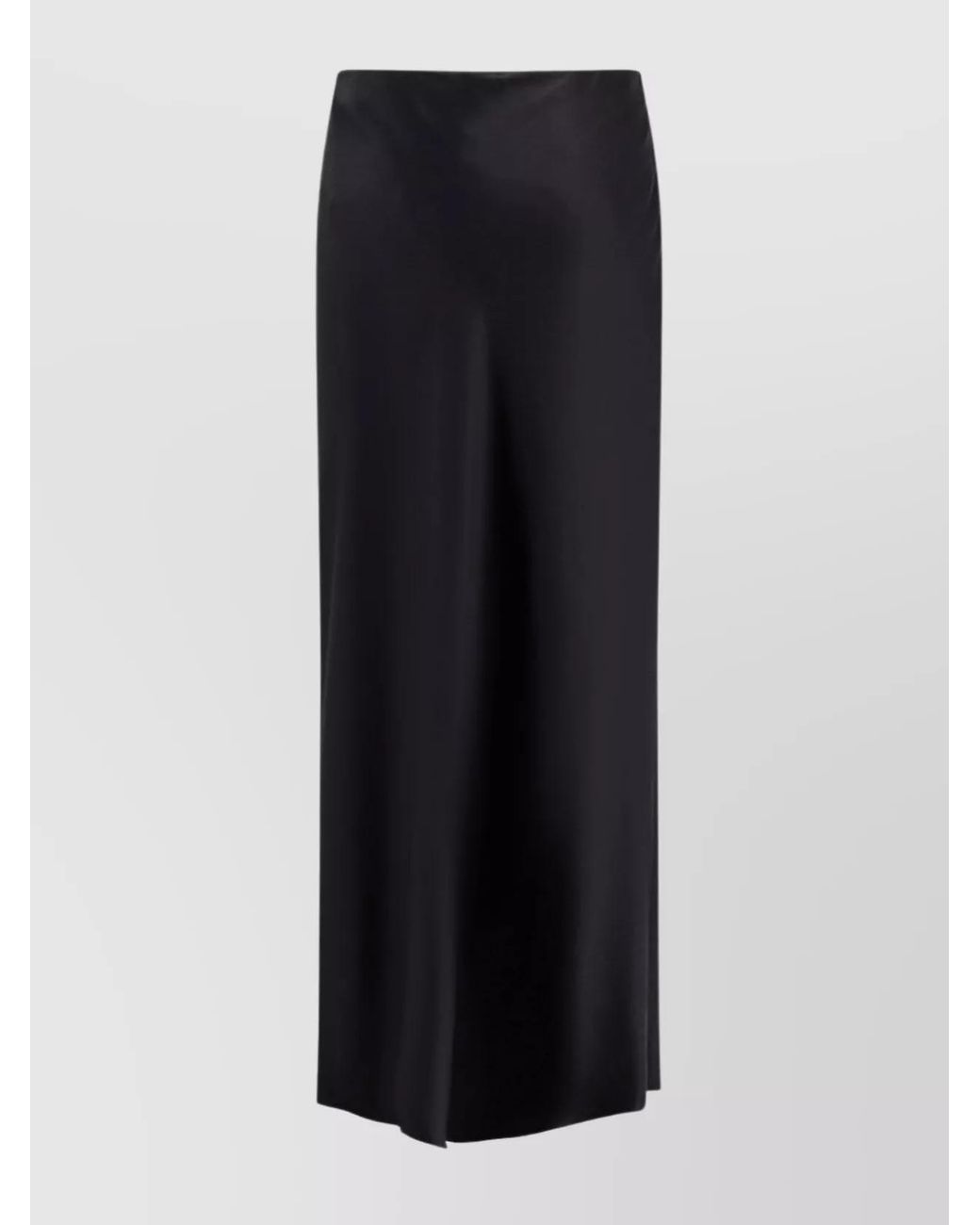 Tom Ford Black Silk Belted Midi High-Waisted Skirt