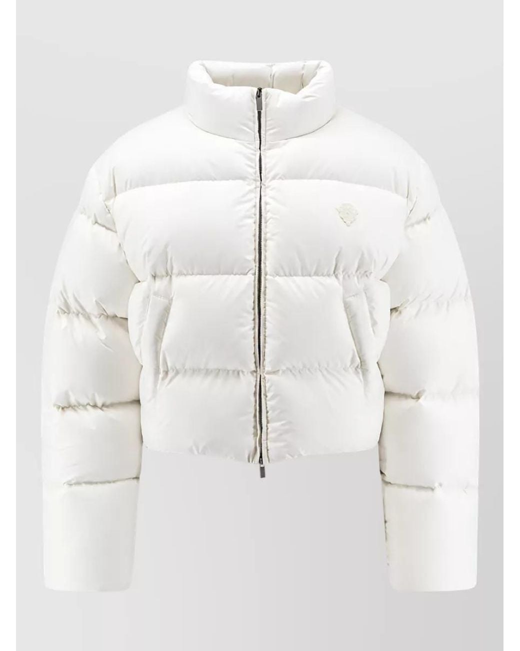 Gucci Natural Cropped Down Bomber Jacket