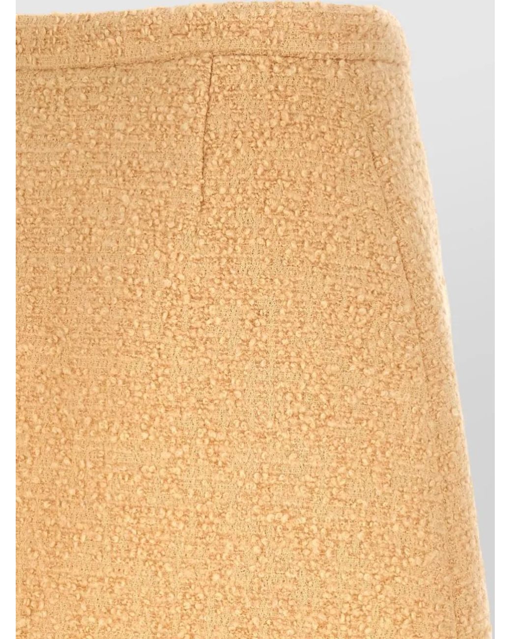 Valentino Garavani Natural Virgin Wool A-Line Skirt
