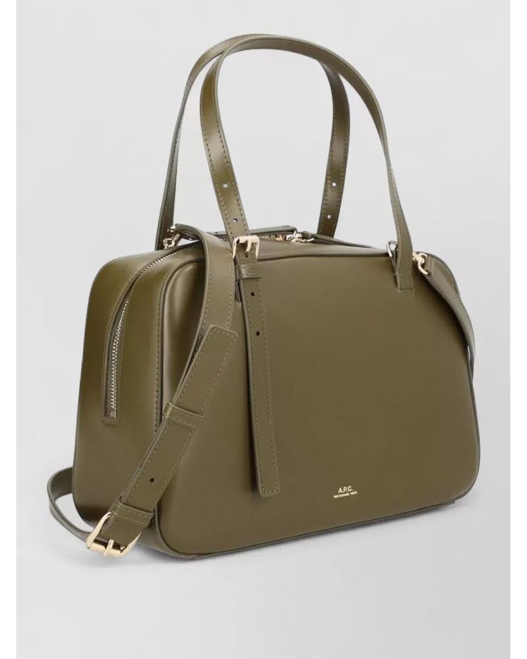 A.P.C. Green Virginie Leather Shoulder Bag