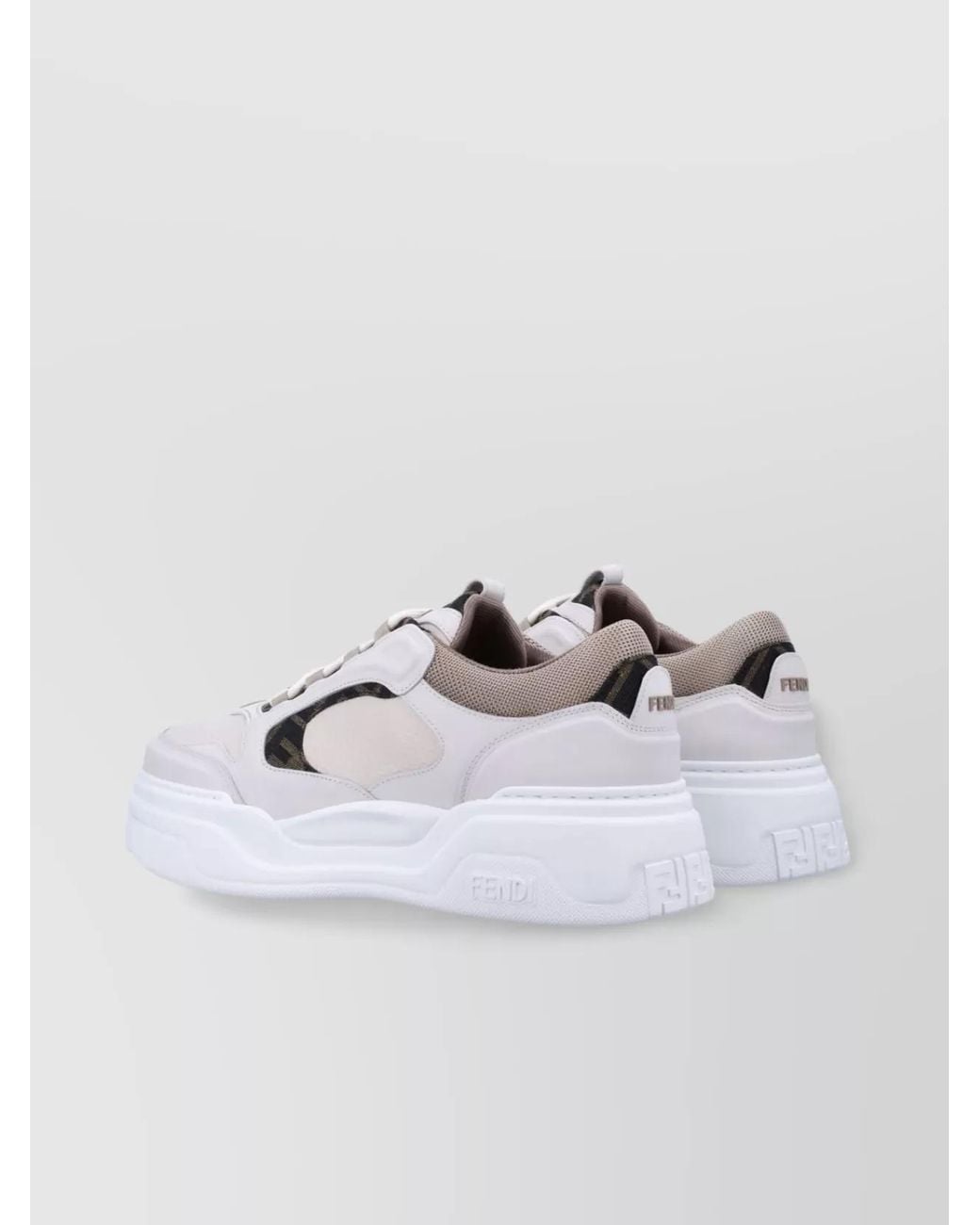 Fendi Multicolor Calf Leather Low-Top Sneakers for men