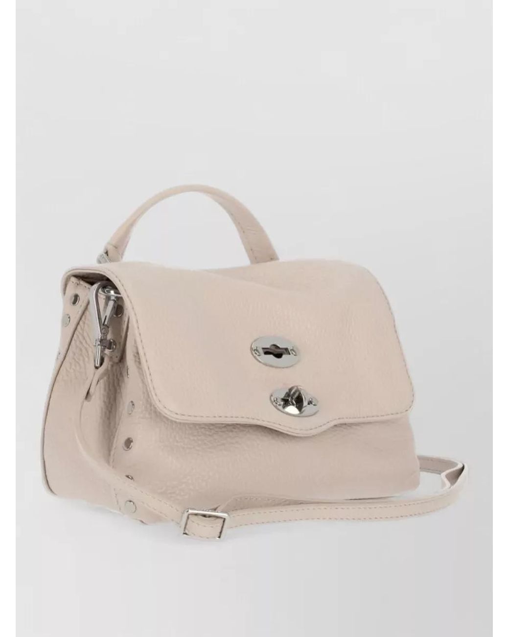 Zanellato Natural Hammered Leather Mini Crossbody Bag