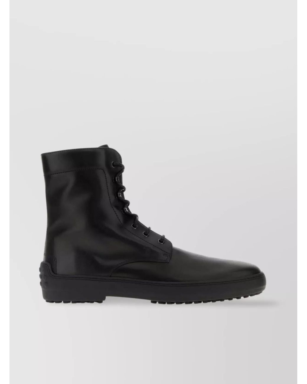 Tod's Black Leather Ankle Boots for men