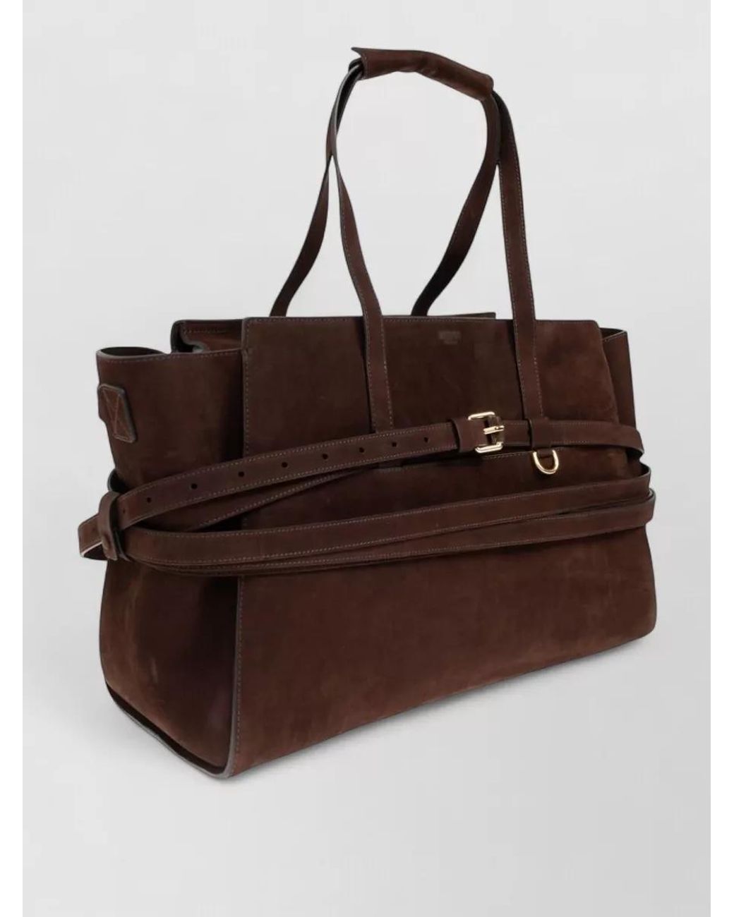Moschino Brown Leather Tote Bag