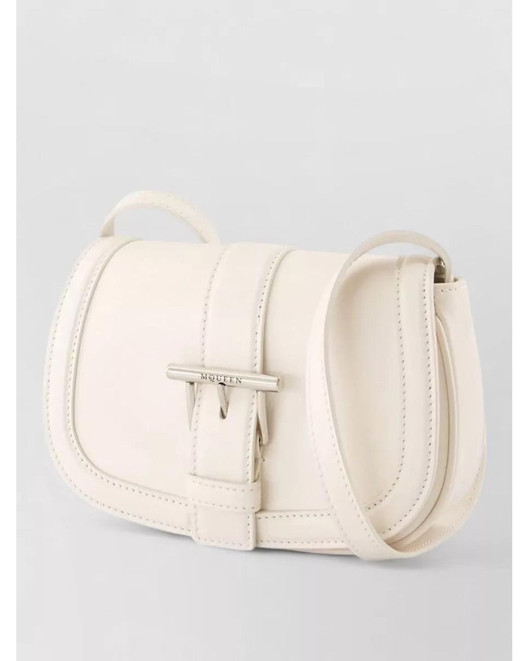 McQueen Natural Leather Clutch Bag