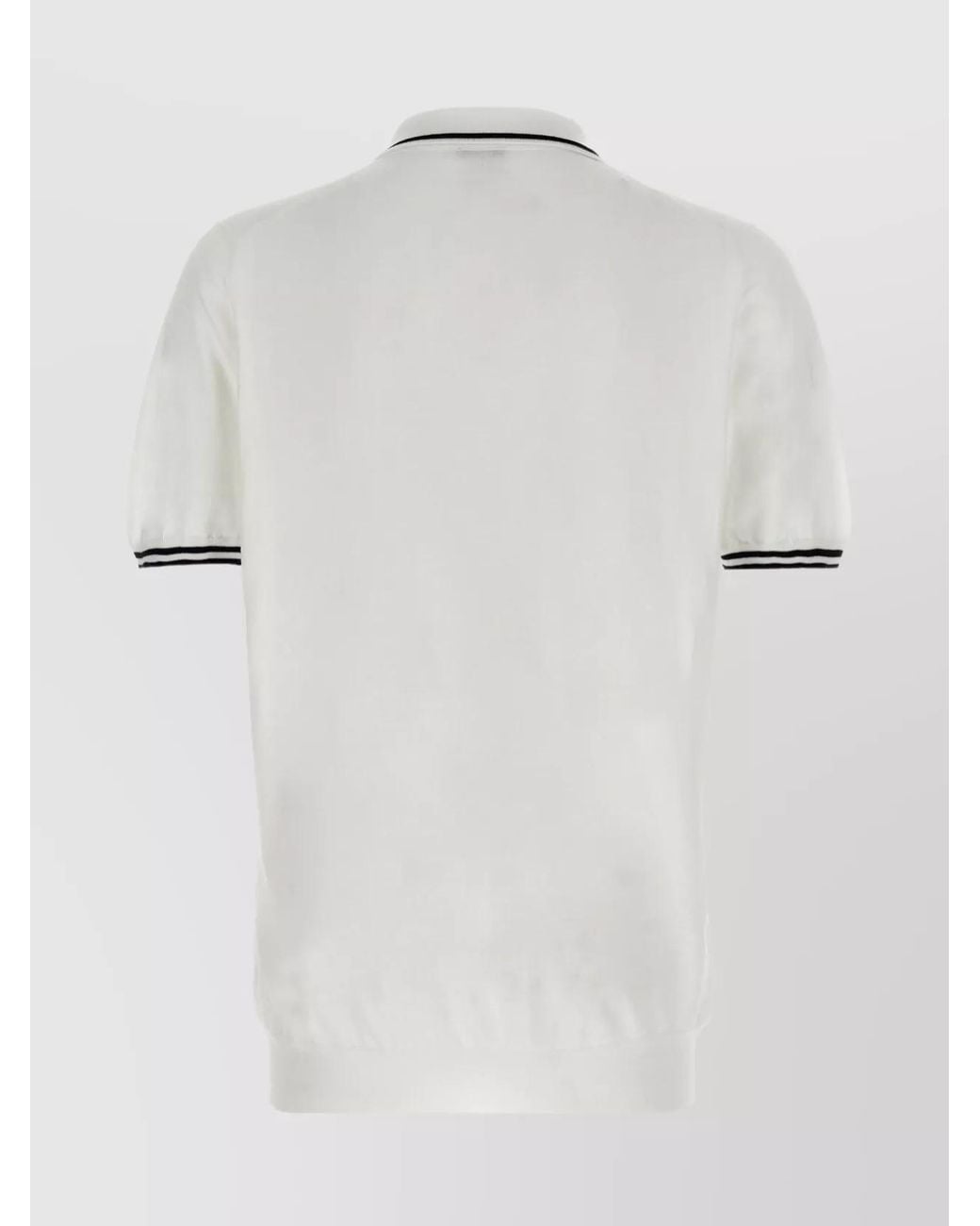 Kiton White Cotton Ciro Polo Shirt for men