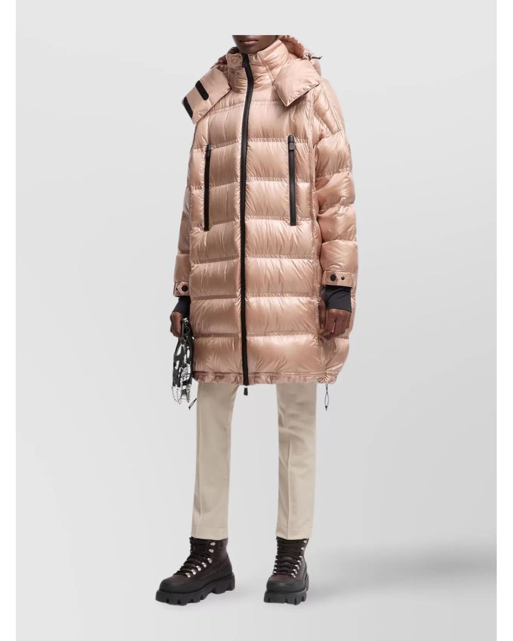 Moncler Natural Long Down Puffer Jacket