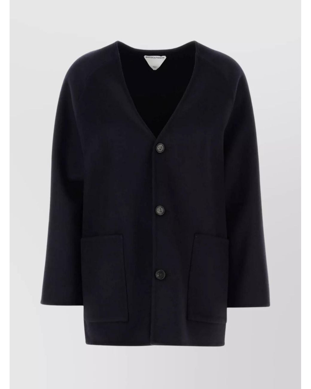 Bottega Veneta Blue Cashmere Fitted Jacket