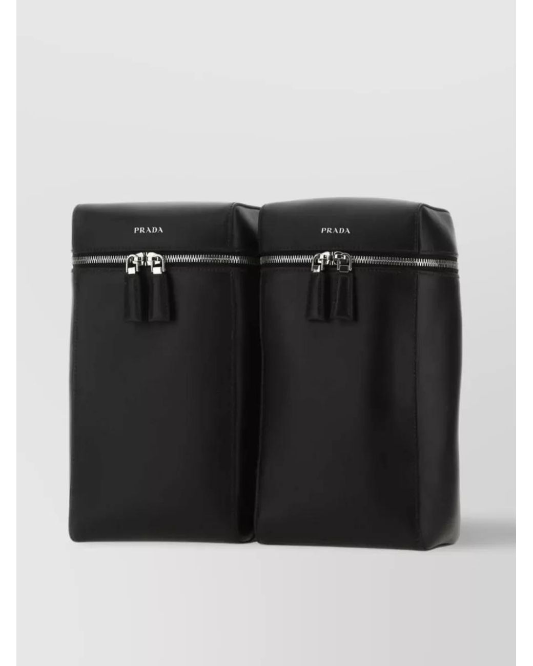 Prada Black Leather Backpack for men