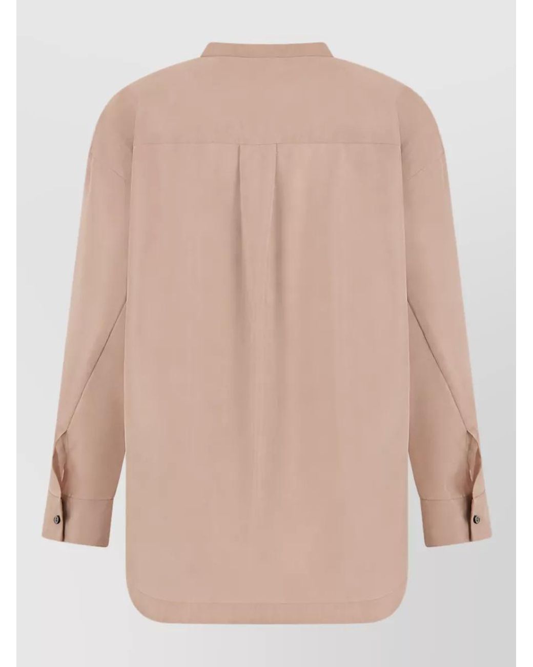 Max Mara Pink Silk Blend Long Sleeve Blouse