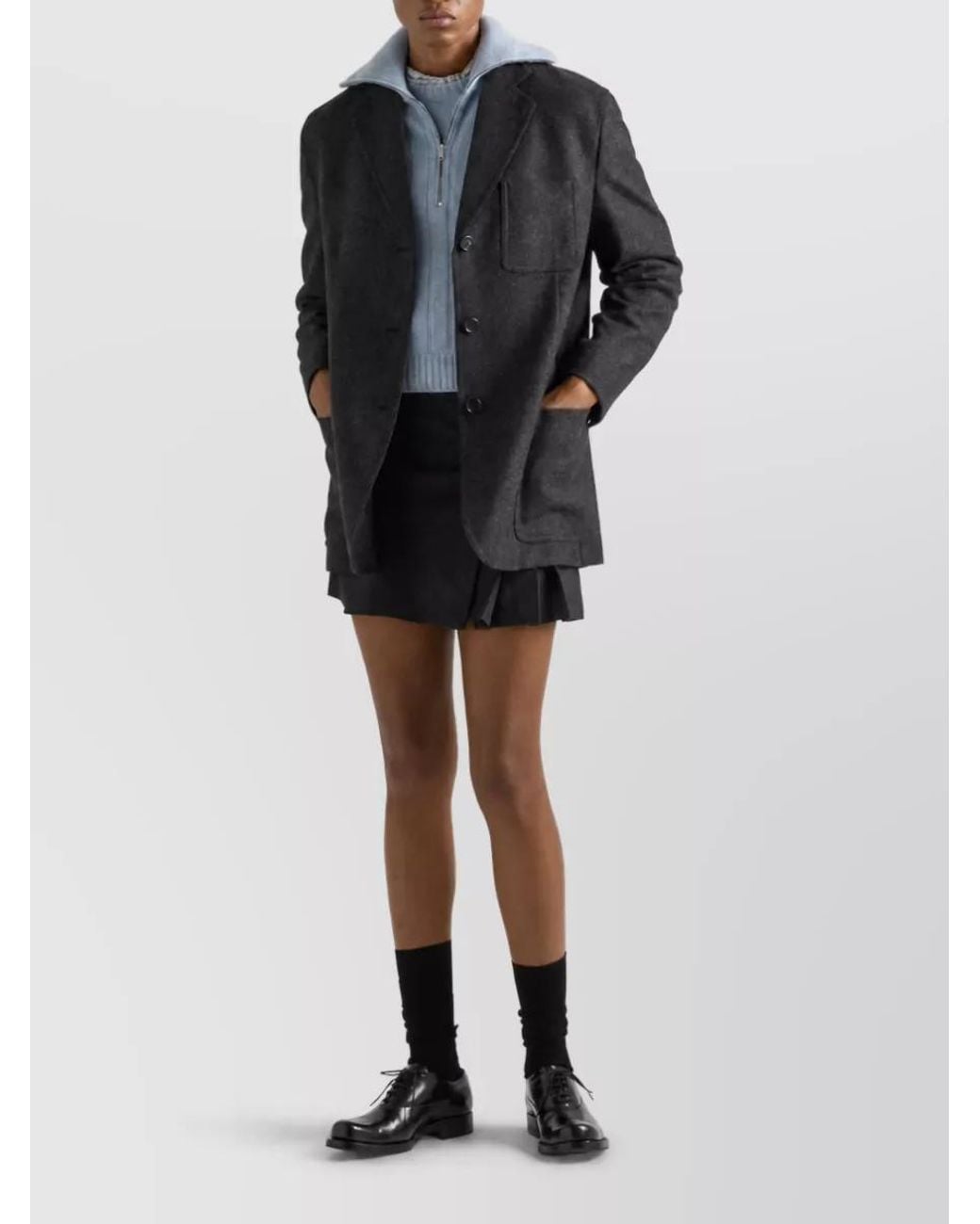 Prada Black Single-Breasted Coat