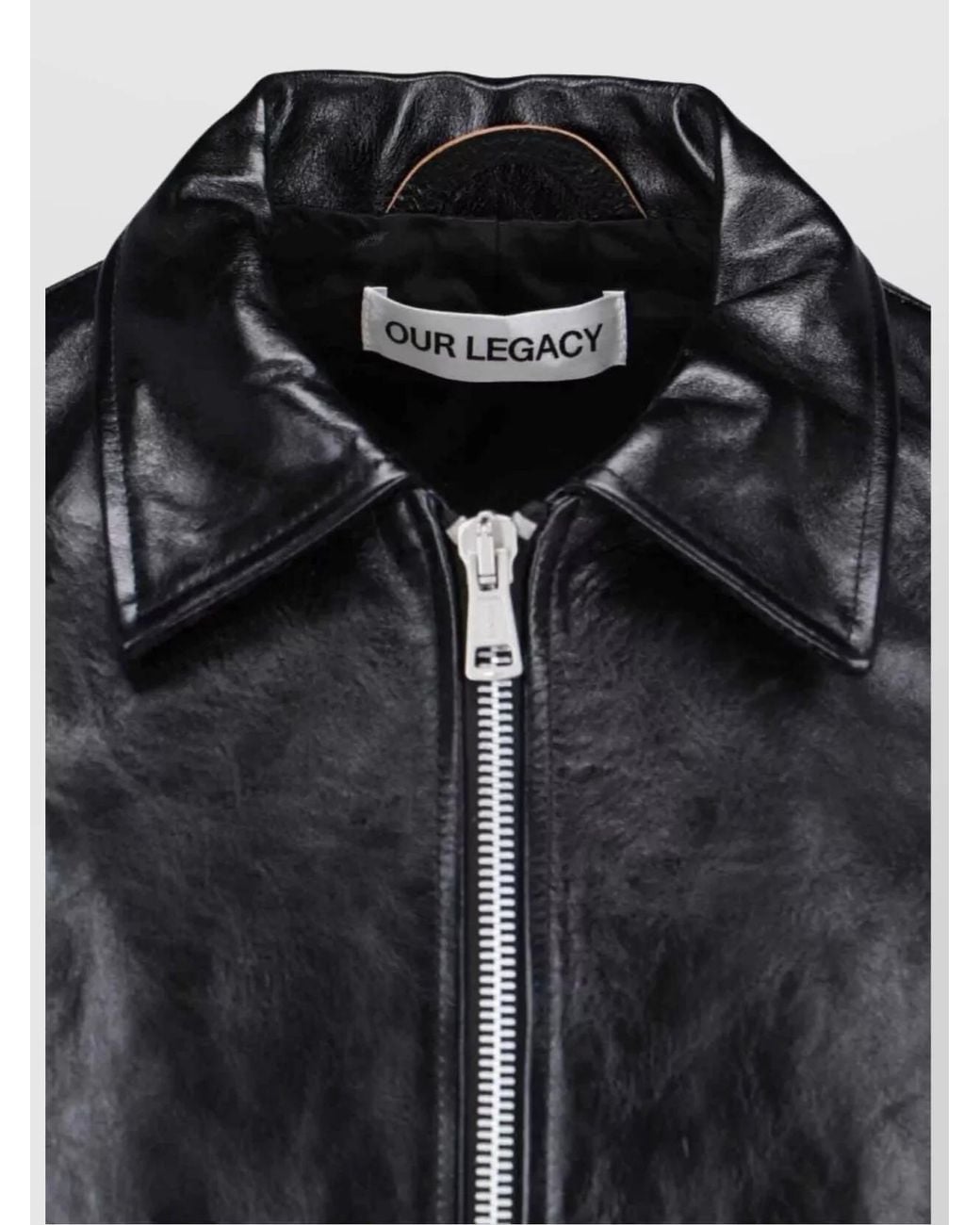 Our Legacy Black Leather Jacket for men