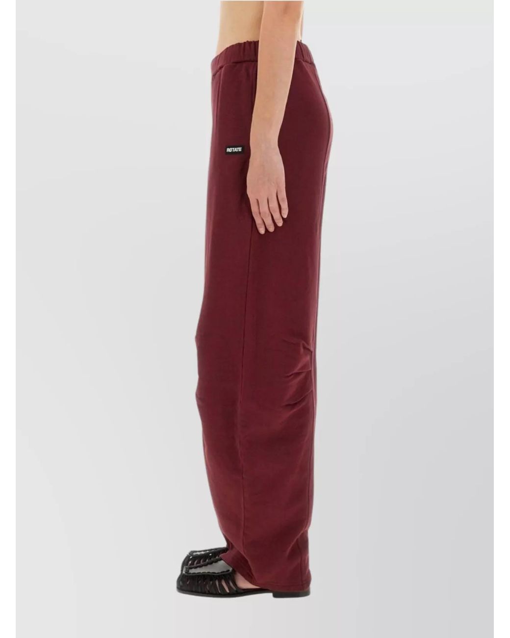 ROTATE BIRGER CHRISTENSEN Red Relaxed-Fit Wide-Leg Trousers
