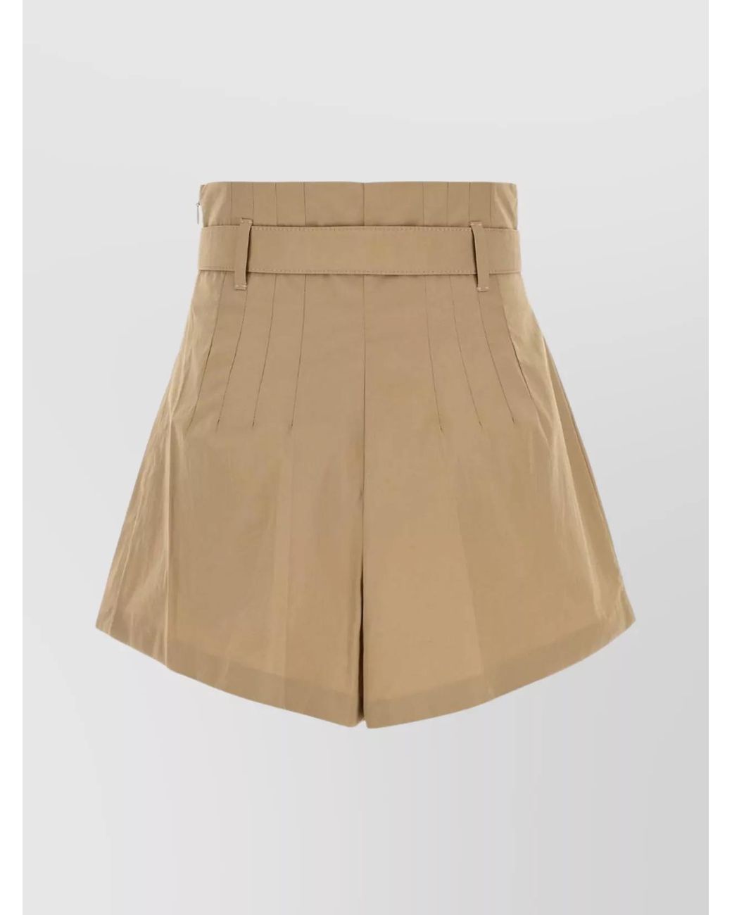 Prada Natural Cotton Tailored Shorts