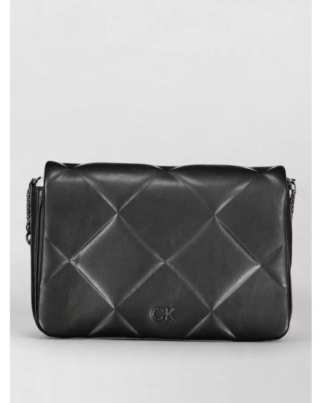 Calvin Klein Gray Quilted Clutch Bag
