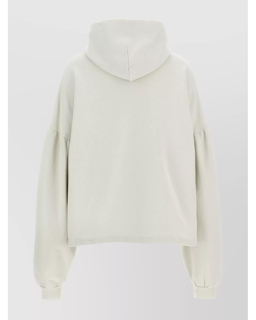 Balenciaga White Oversized Cropped Hoodie