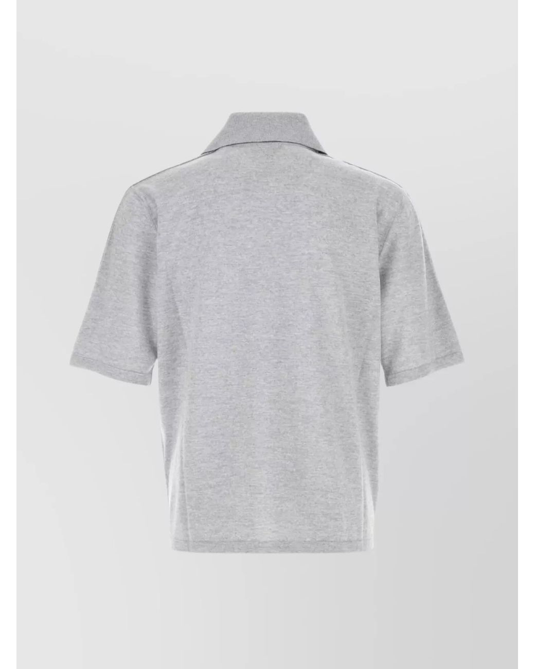 Bottega Veneta Gray Wool Polo Shirt for men