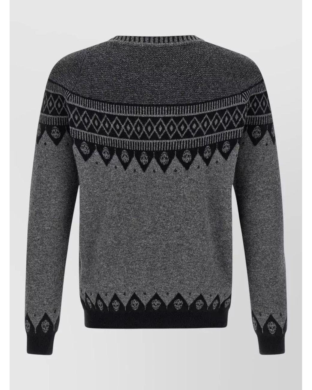 McQueen Gray Wool Sweater for men