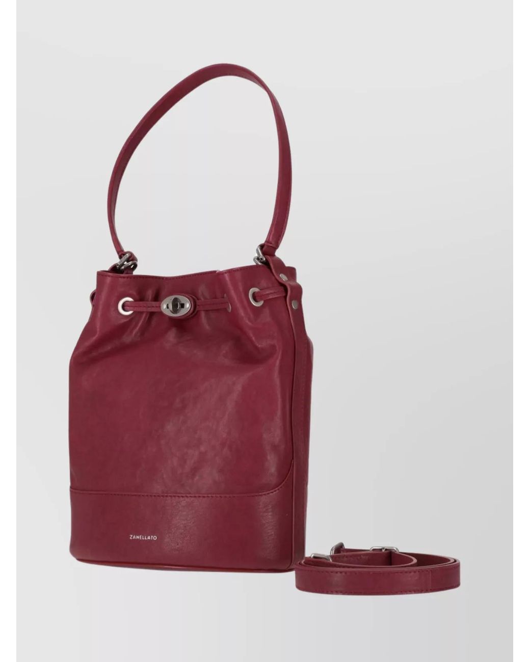 Zanellato Red Lambskin Shoulder Bag