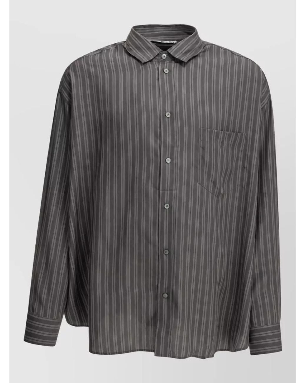 Acne Gray Lyocell Shirt for men