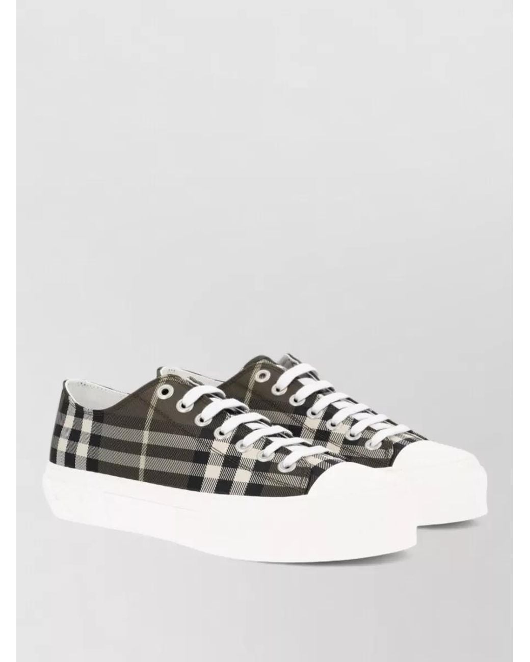 Burberry Metallic Check Low-Top Sneakers for men