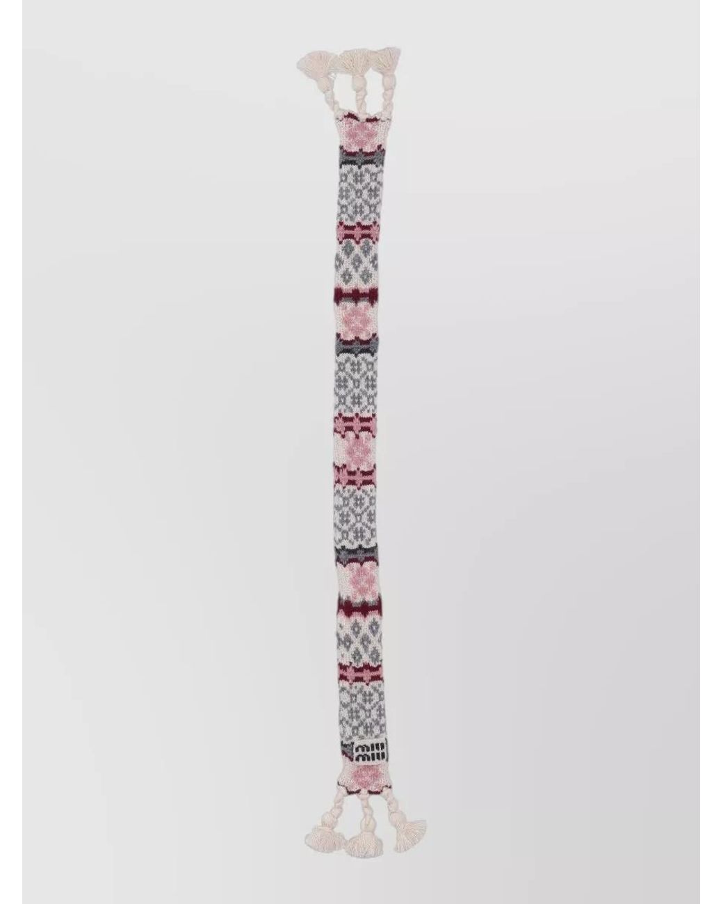 Miu Miu White Cashmere Keyring