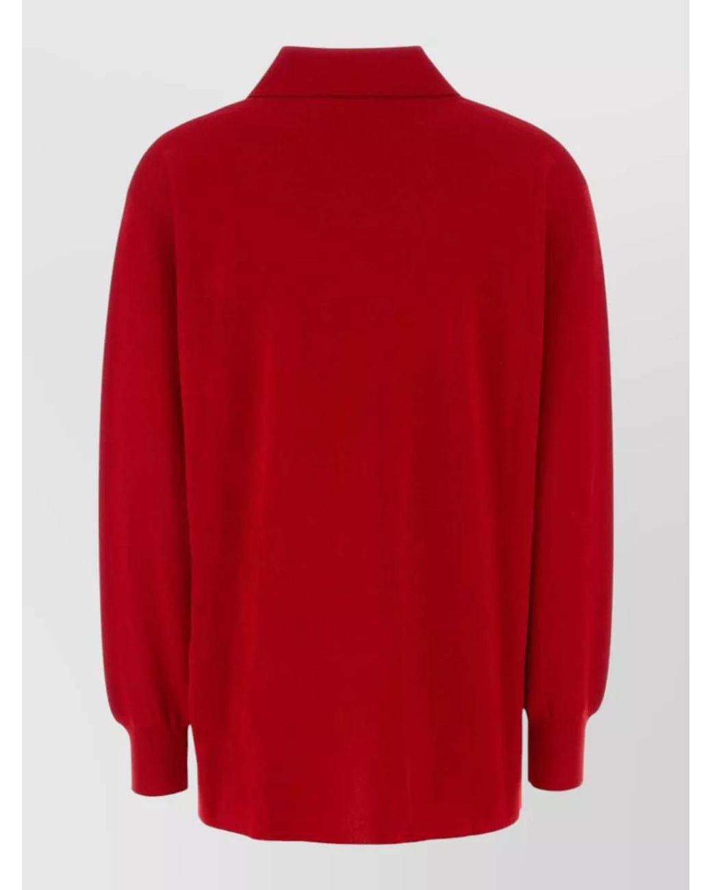 Loewe Red Cashmere Silk Polo Top