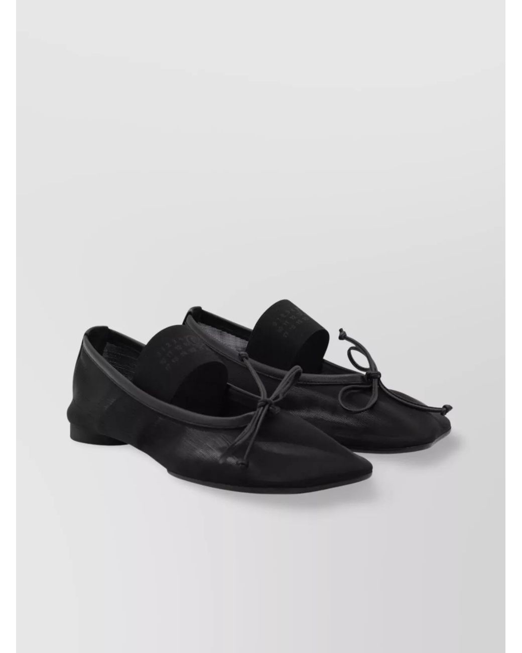 MM6 by Maison Margiela Black Mesh Ballerina Flats