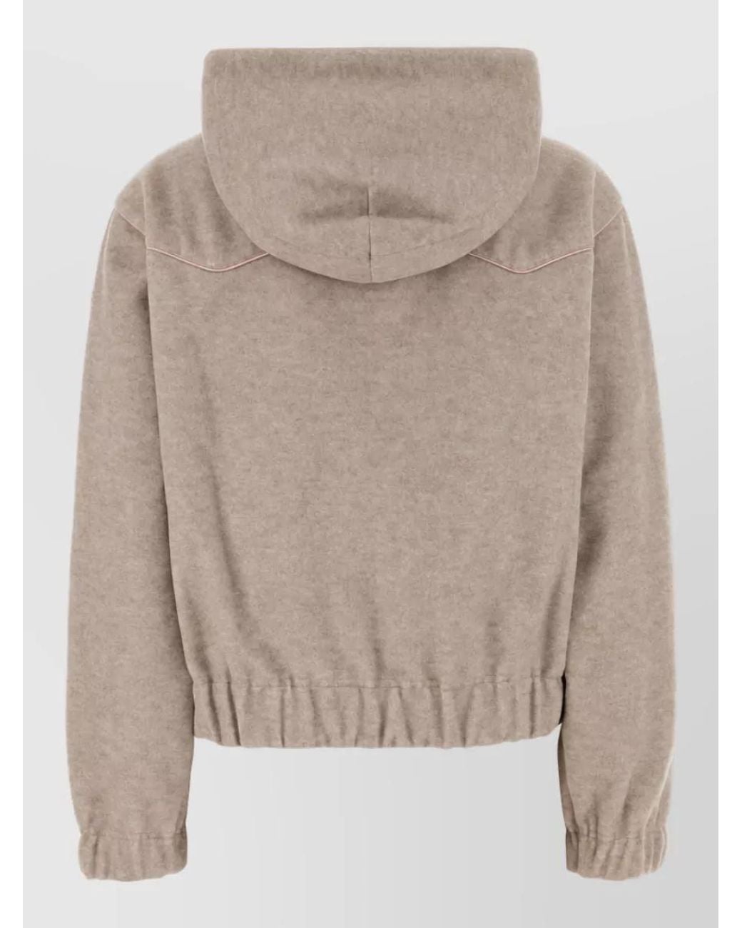 Moncler Natural Flannel Sweatshirt Jacket