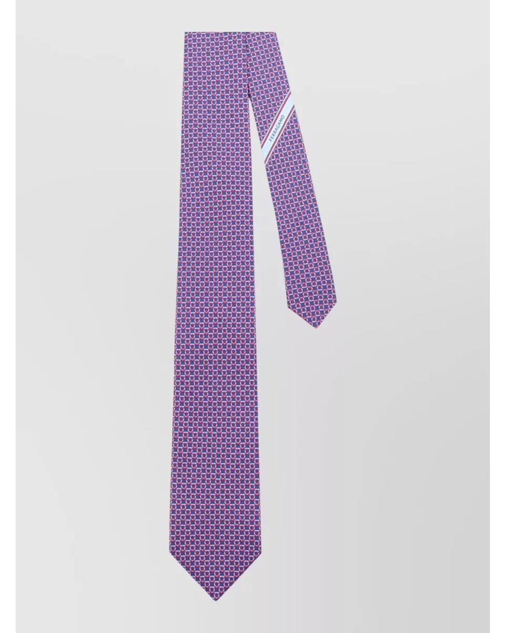 Ferragamo Purple Silk Tie for men